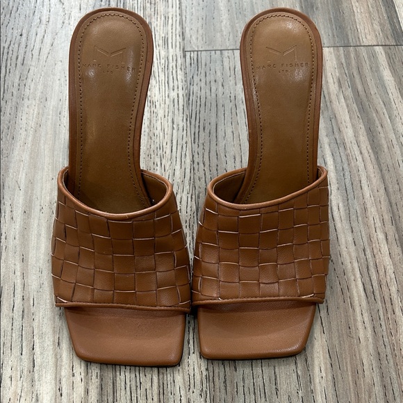 Marc Fisher Shoes - Marc Fisher Tan Woven Mules